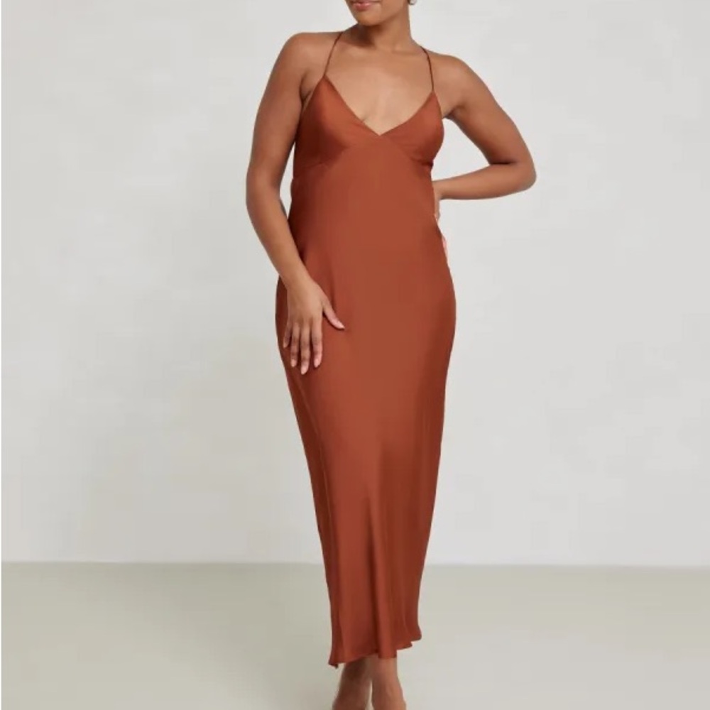 Park & Fifth Davenport Dress Rust Size Small - Picture 2 of 4
